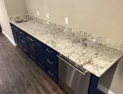 Remodeled basement kitchen sink and oven