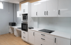 Remodeled kitchen with appliances